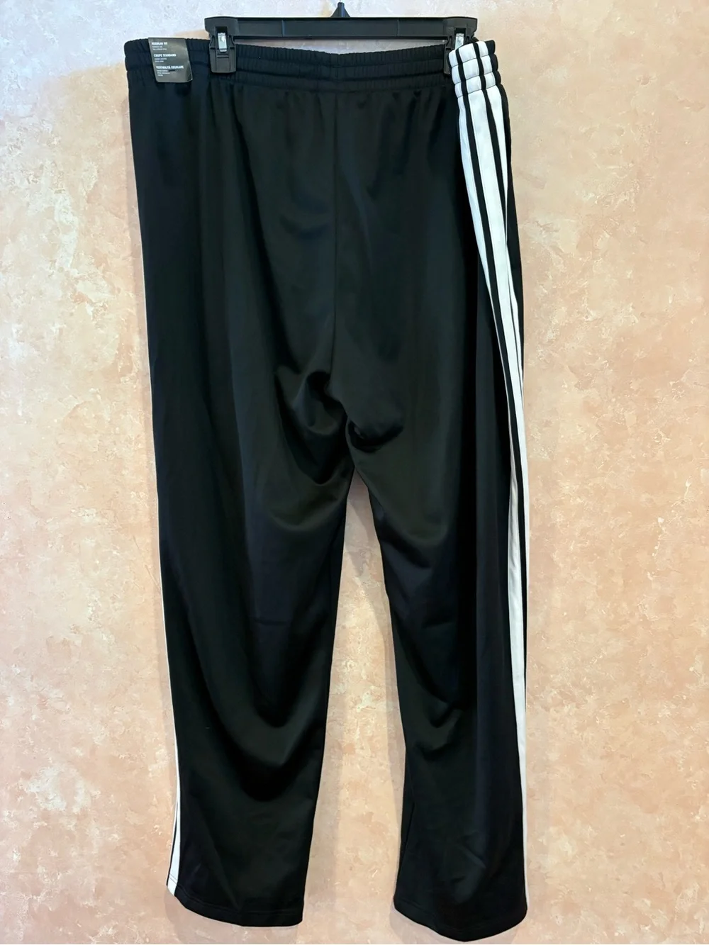 adidas Black Joggers with White Three-Stripes